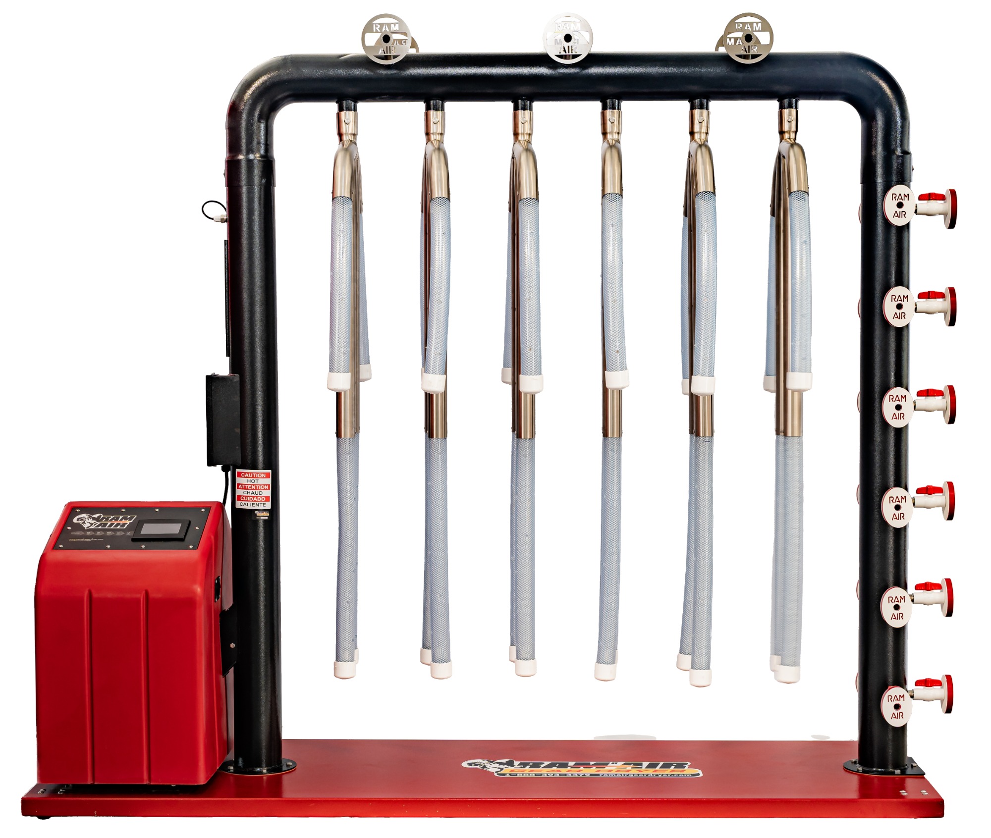 Ram Air Gear Dryer - Turnout Gear Dryers - TG-6H - 6-Unit Ambient/Heated Air Gear Dryer 10