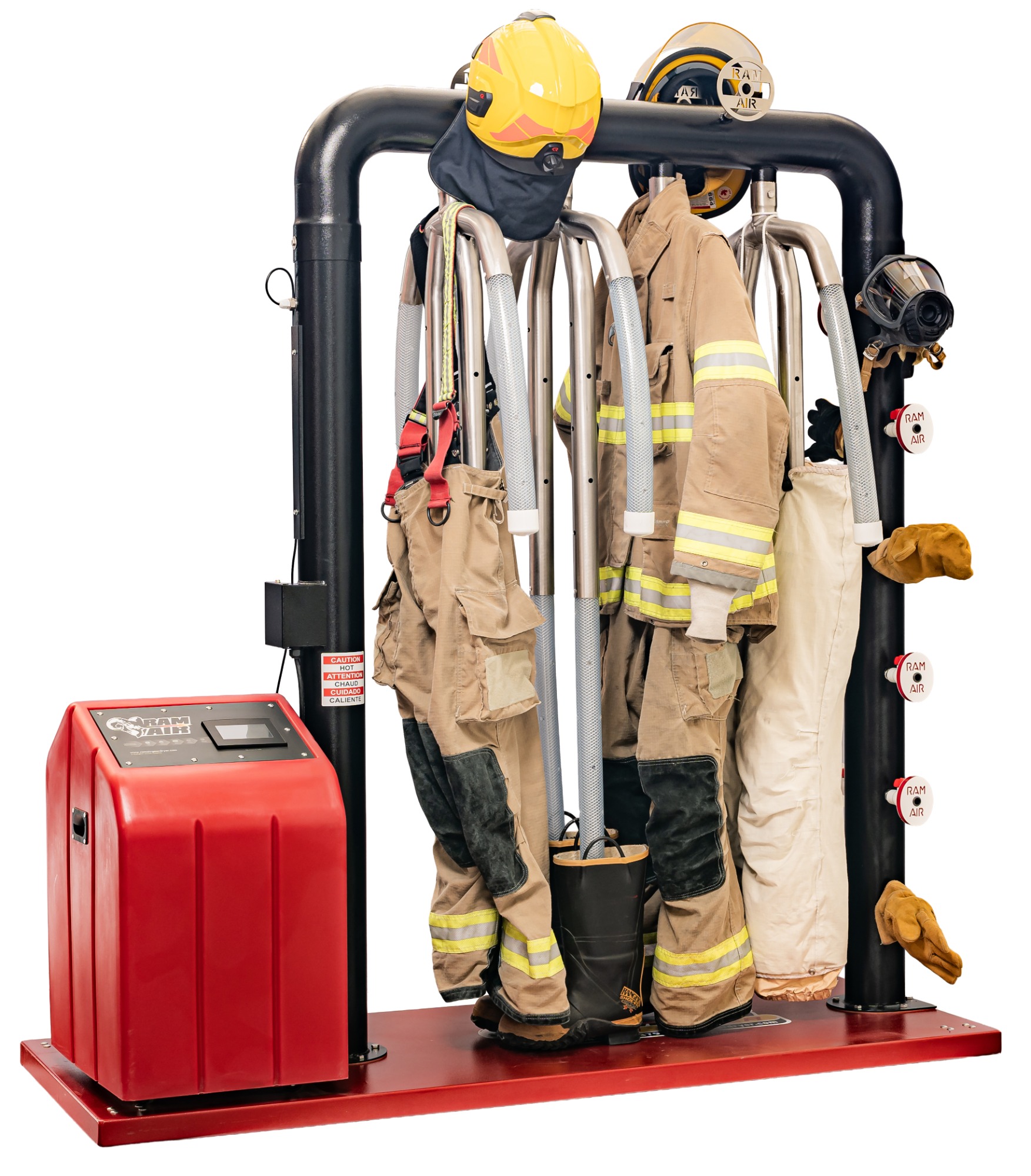 Ram Air Gear Dryer - Turnout Gear Dryers - TG-4H - 4-Unit Ambient/Heated Air Gear Dryer 11