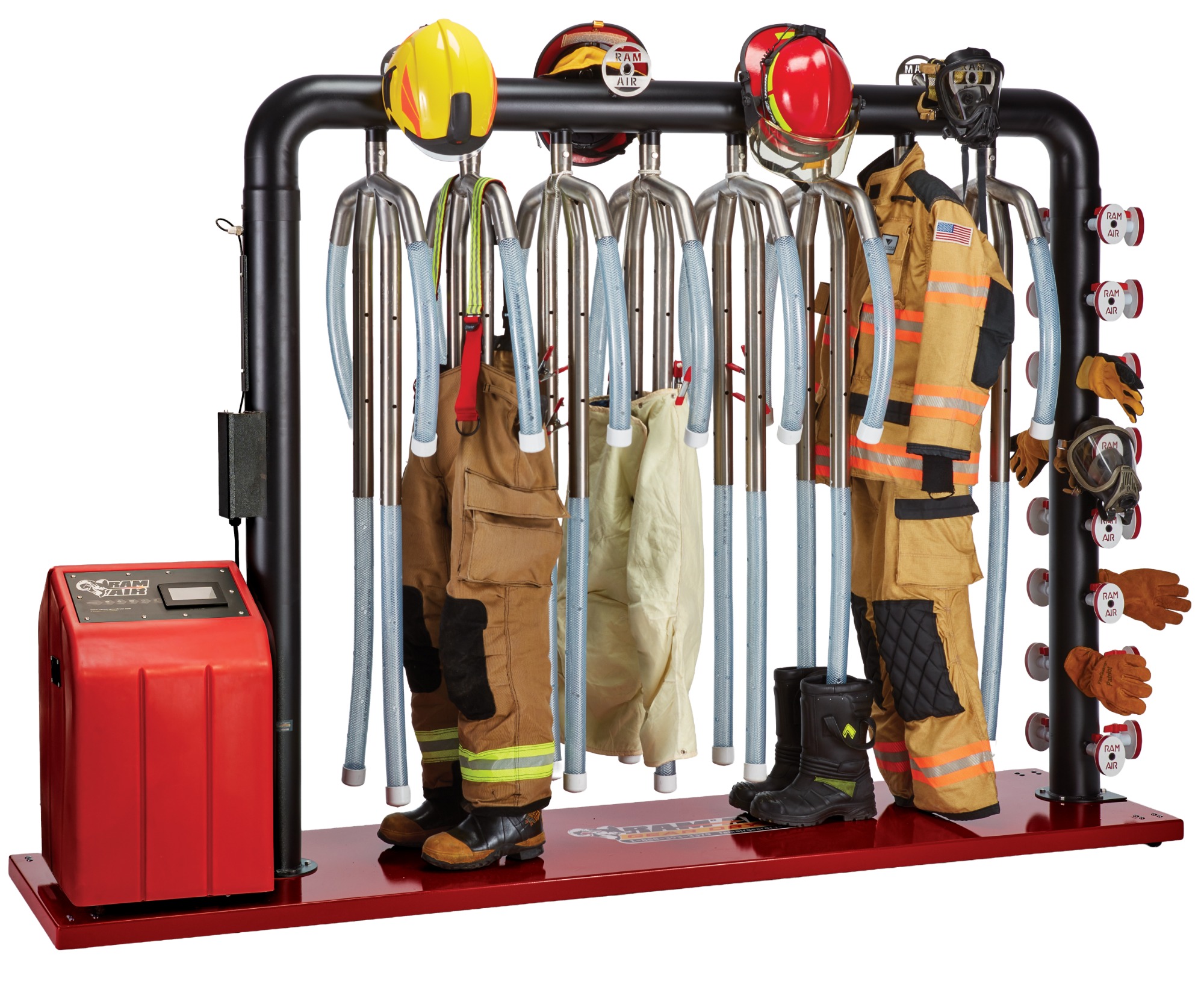 Ram Air Gear Dryer - Turnout Gear Dryers - TG-8H - 8-Unit Ambient/Heated Air Gear Dryer 12